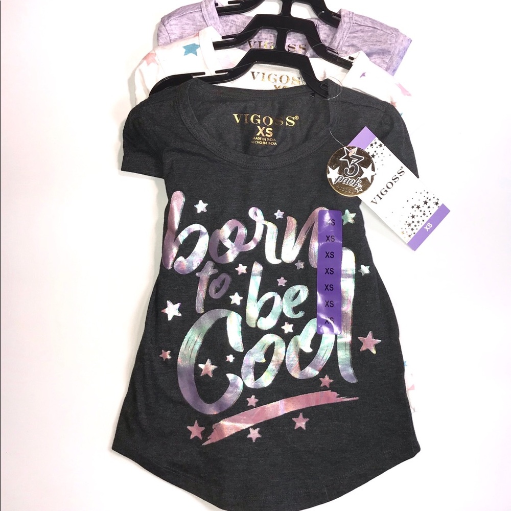 NWT Girls Vigoss 3 Pack Tee